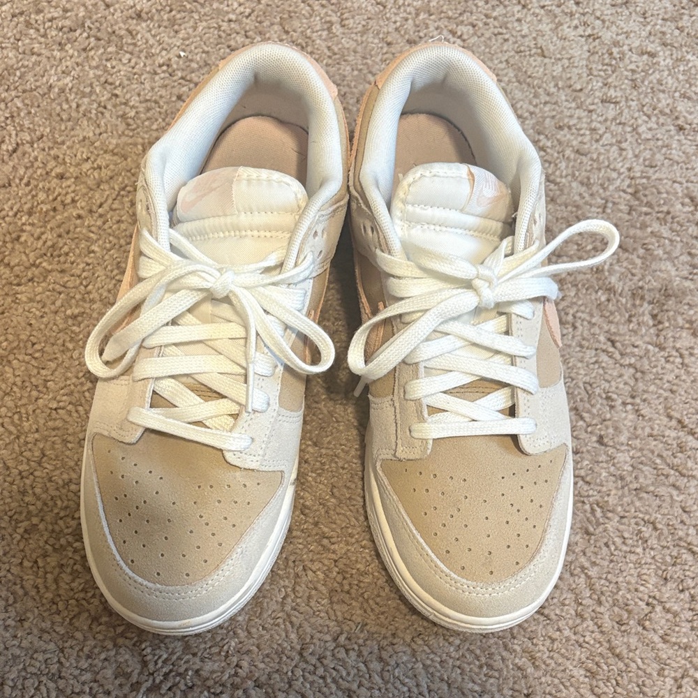 Nike Women's Sneakers in Beige and White